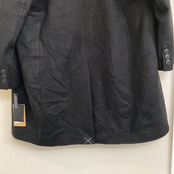 HALOGEN WOOL Single Breasted Notch Collar BLACK - Picture 6 of 17